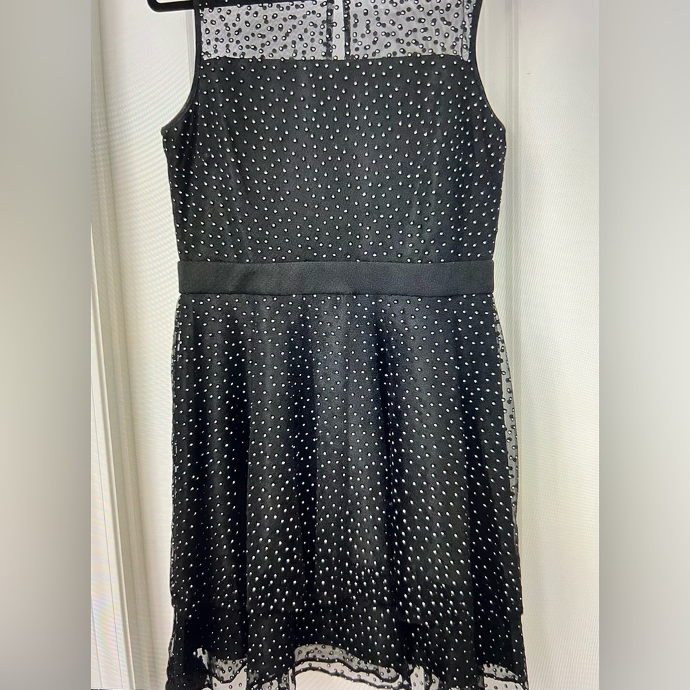 Glamour Black and silver A-Line Midi Dress